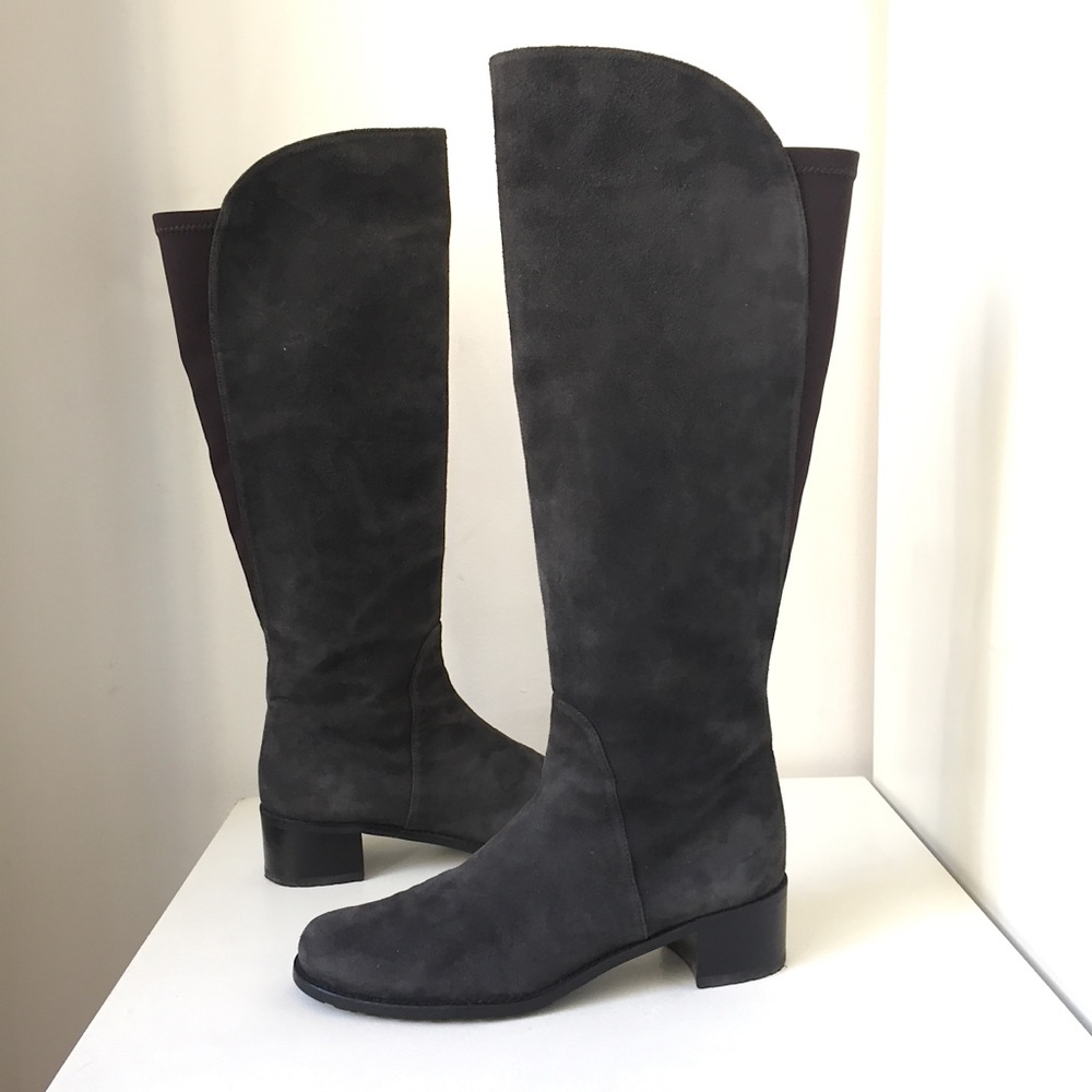 Stuart Weitzman Grey Suede Boots